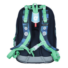 Školská taška MIRA modrozelená