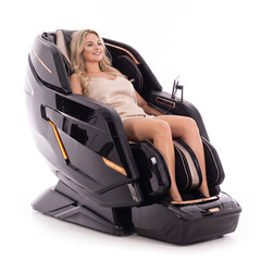 Masážne elektrické kreslo LUX 4D MASSAGER, čiernozlaté