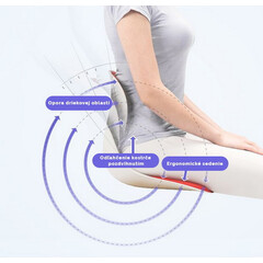 Ergonomická opierka na správne držanie tela Curble Chair Wider, sivá