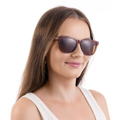 Polarizačné okuliare UNIZDRAV hnedé + pevné puzdro, vrecúško a testovacia sada