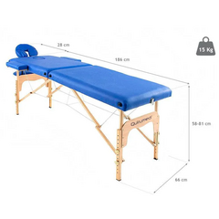 Drevené masážne lehátko, oranžové