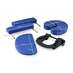 Drevené masážne lehátko, oranžové