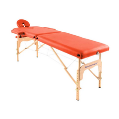 Drevené masážne lehátko, oranžové