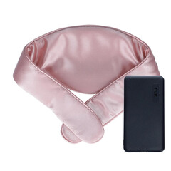 Vyhrievací USB golier na krk s powerbankou, ružový – grafénová technológia