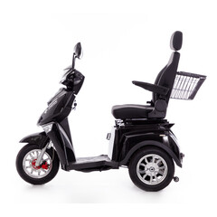 Elektrický trojkolesový skúter CHAMPION pre seniorov a imobilných – výkonný 1000 W motor, čierny