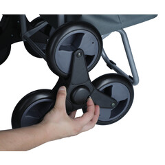 Nákupná taška na kolieskach, sivá