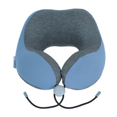 Cestovný ergonomický vankúš z pamäťovej peny, modrý