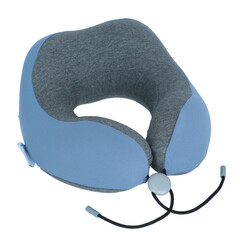 Cestovný ergonomický vankúš z pamäťovej peny, modrý