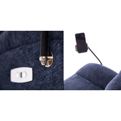 Štýlové relaxačné polohovacie kreslo TRENDY - modré