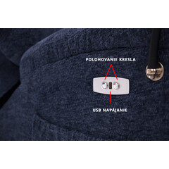 Štýlové relaxačné polohovacie kreslo TRENDY - modré