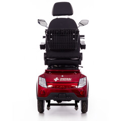 Elektrický trojkolesový skúter CHAMPION pre seniorov a imobilných – výkonný 1000 W motor, červený - ŠKRABANEC NA VOLANTE