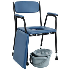 Toaletná stolička výškovo nastaviteľná UNIZDRAV - TRHLINA NA SEDACEJ ČASTI