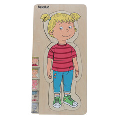 Edukačné puzzle Hádanka tela Dievča od Beleduc