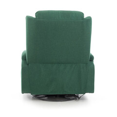Relaxačné polohovacie kreslo, smaragdovo-zelená látka - ZLÉ PREŠITIE NA PRAVEJ STRANE