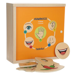 Didaktická hra a puzzle 2v1 Humanico Zmysly od Beleduc