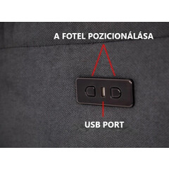 Relaxačné polohovacie kreslo COMFORT - antracitová látka - BEZ PÔVODNÉHO OBALU