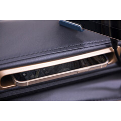 Masážne elektrické kreslo LUX 4D MASSAGER, modrozlaté (Používaný kus)