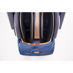 Masážne elektrické kreslo LUX 4D MASSAGER, modrozlaté - MIERNE ŠKRABANCE, VÝSTAVNÝ KUS