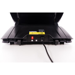 Masážne elektrické kreslo LUX 4D MASSAGER, modrozlaté (Zánovný kus)