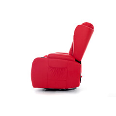 Relaxačné polohovacie kreslo, červená eko koža - DOPREDAJ PREVEDENIA