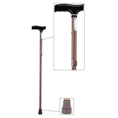 Skladacia palica - bronzová - MALÉ ŠKRABANCE NA KONŠTRUKCII POD RUKOVÄŤOU