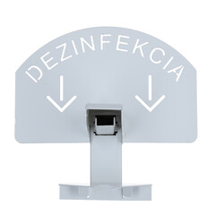Stojan biely na dezinfekciu rúk, bez dezinfekcie, 110 cm