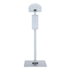 Stojan biely na dezinfekciu rúk, bez dezinfekcie, 110 cm