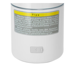 Fľaša na výrobu vodíkovej vody, biela