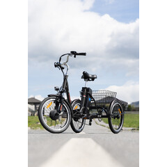 Trojkolesový elektrický bicykel Tornádo ZTECH, čierny