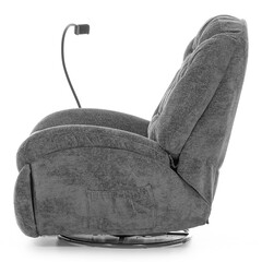 Štýlové relaxačné polohovacie kreslo TRENDY, antracitové