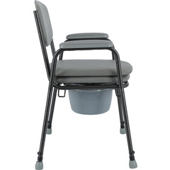 Toaletná stolička výškovo nastaviteľná - NATRHNUTÉ SEDADLO