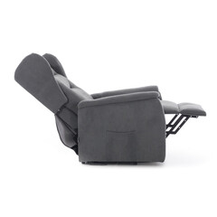 Masážne polohovacie kreslo s vyklápaním COMFORT+, antracitová látka