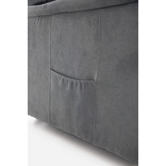 Masážne polohovacie kreslo s vyklápaním COMFORT+, antracitová látka