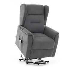 Masážne polohovacie kreslo s vyklápaním COMFORT+, antracitová látka