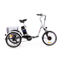 Trojkolesový elektrický bicykel Tornádo ZTECH, biely - POUŽÍVANÝ