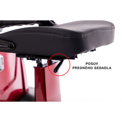 Elektrický dvojmiestny skúter CHAMPION DUO pre seniorov a imobilných – výkonný 1000 W motor - MIERNE ŠKRABANCE NA ZADNOM NÁRAZNÍKU