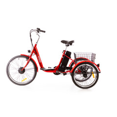 Trojkolesový elektrický bicykel Tornádo ZTECH, červený