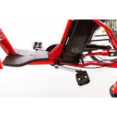 Trojkolesový elektrický bicykel Tornádo ZTECH, červený