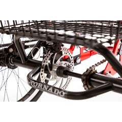 Trojkolesový elektrický bicykel Tornádo ZTECH, červený