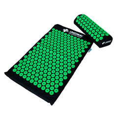 Akupresúrna podložka s vankúšom UNIZDRAV, čierno-zelená - NATRHNUTÉ