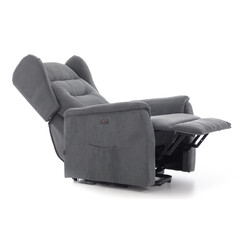 Relaxačné polohovacie kreslo COMFORT Ušiak s funkciou masáže a výhrevu, antracitová látka