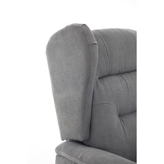 Relaxačné polohovacie kreslo COMFORT Ušiak s funkciou masáže a výhrevu, antracitová látka