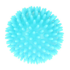 Masážna loptička – ježko, modrá 6 cm