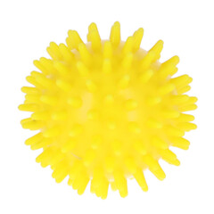 Masážna loptička – ježko, žltá 7 cm