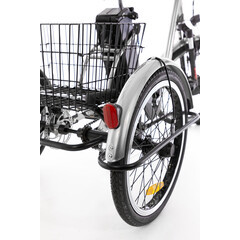 Trojkolesový elektrický bicykel Tornádo ZTECH, strieborný