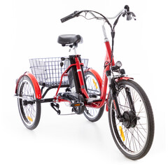 Trojkolesový elektrický bicykel Tornádo ZTECH, červený