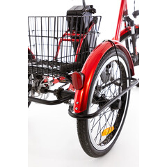 Trojkolesový elektrický bicykel Tornádo ZTECH, červený