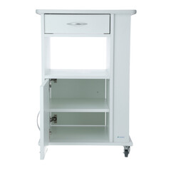 Nočný stolík UNIZDRAV, biely - POŠKODENÝ ĽAVÝ SPOPDNÝ ROH