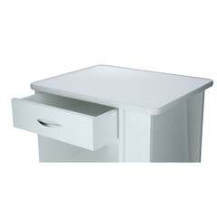Nočný stolík UNIZDRAV, biely - POŠKODENÝ ĽAVÝ SPOPDNÝ ROH