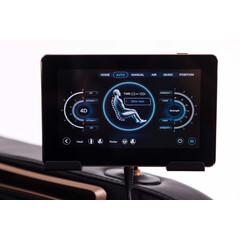 Masážne elektrické kreslo LUX 4D MASSAGER, čiernozlaté (Zánovný kus)